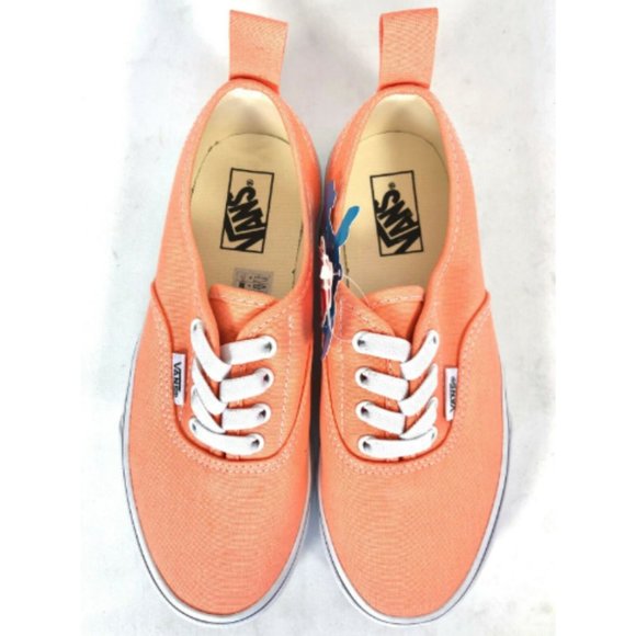 Vans Classic Bright Peach No Tie Elastic Lace Slip-On Sneakers Size 2.5 Kids - Picture 2 of 10